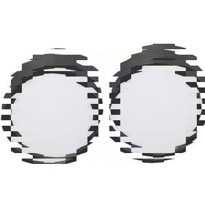 3/4 x 7-22/25 in. 15W 1-Light Integrated LED Flush Mount Ceiling Fixture in Black